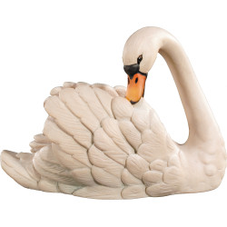 Cisne cabeza hacia atrás